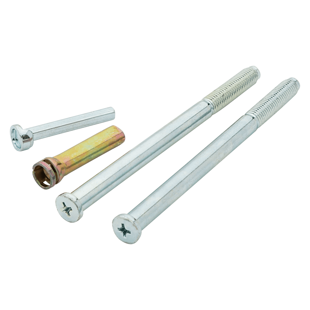 Deadbolt Mounting Screws for Thick Door w/ Spindle Extender in Polished Chrome or Satin Chrome Finish