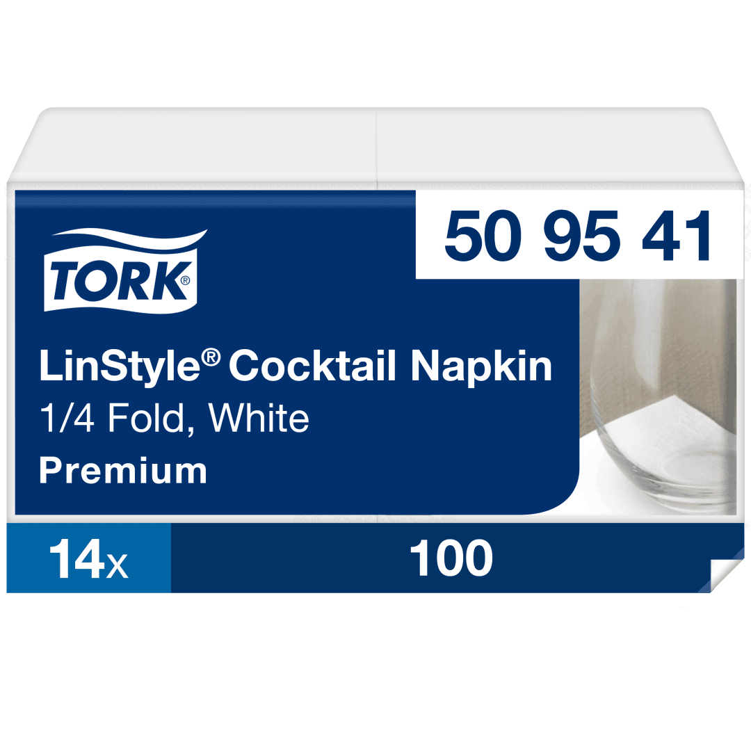 Tork LinStyle® White Cocktail Napkin