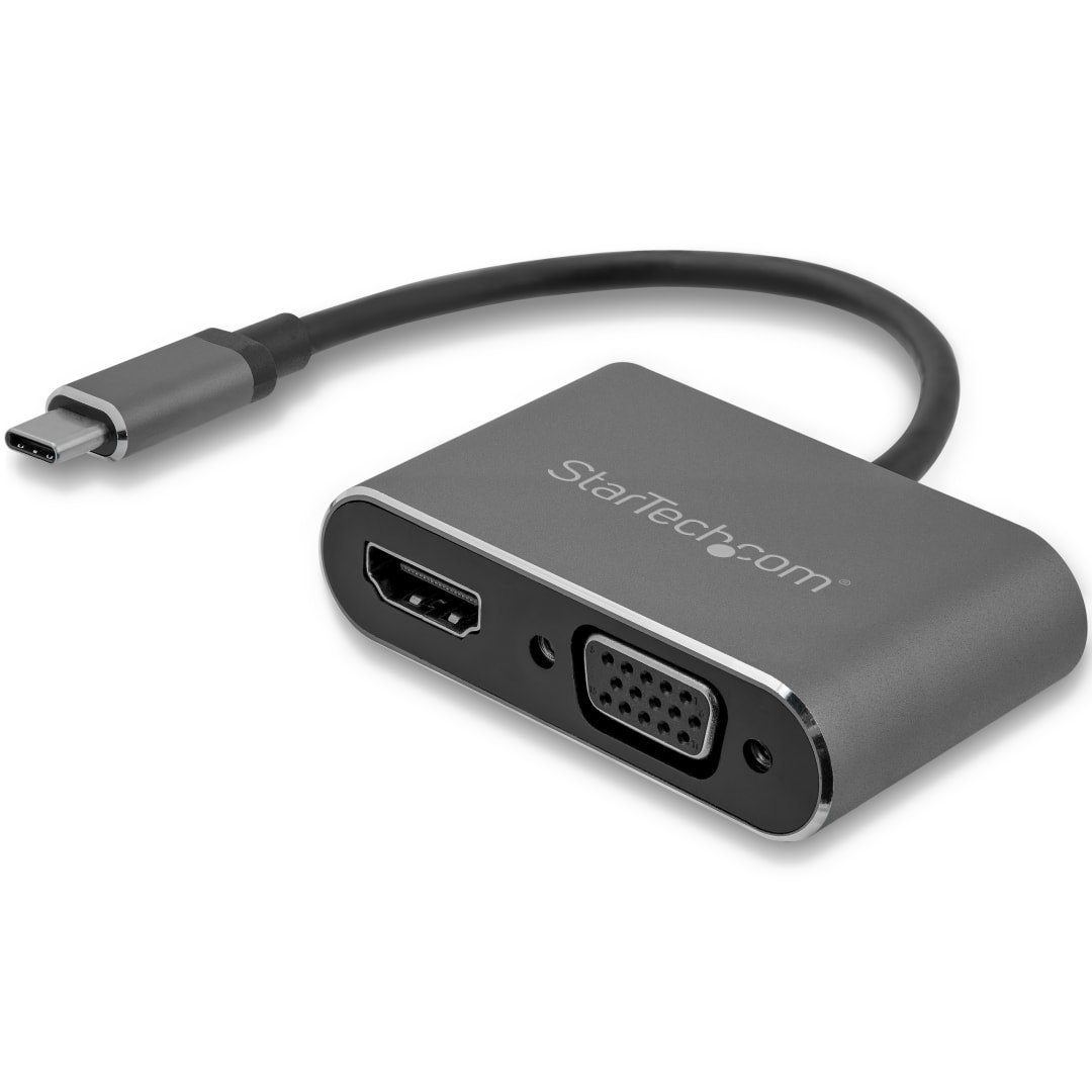 2-in-1 USB-C to VGA and HDMI Converter - Space Gray - 4K