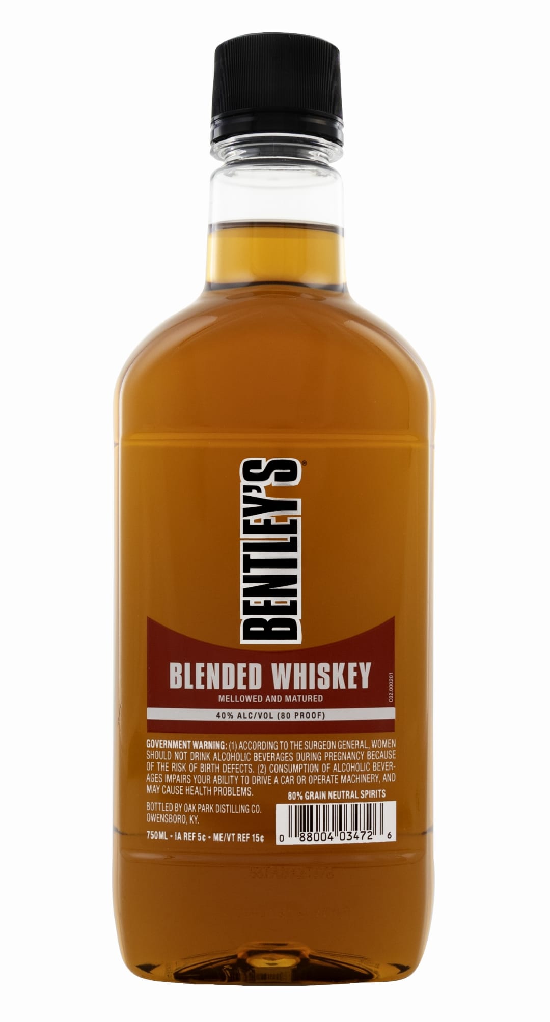 Bentley's Blended Whiskey 750ml Traveler Bottle 80 Proof