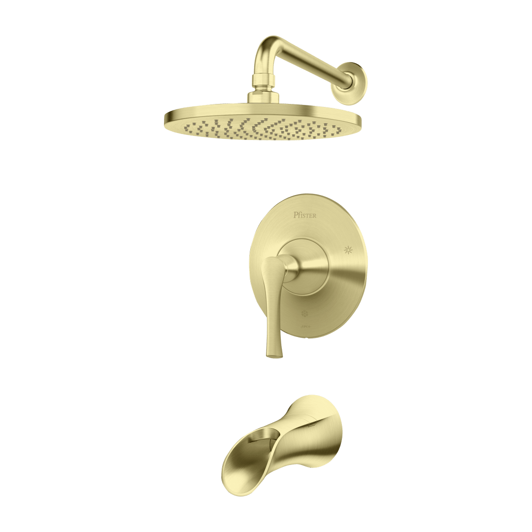 Rhen 1-Handle Tub & Shower Trim in Brushed Gold