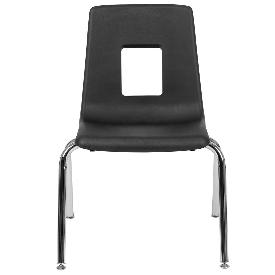 Mickey Advantage 4-pack Black Student Stack School Chair - 16-inch