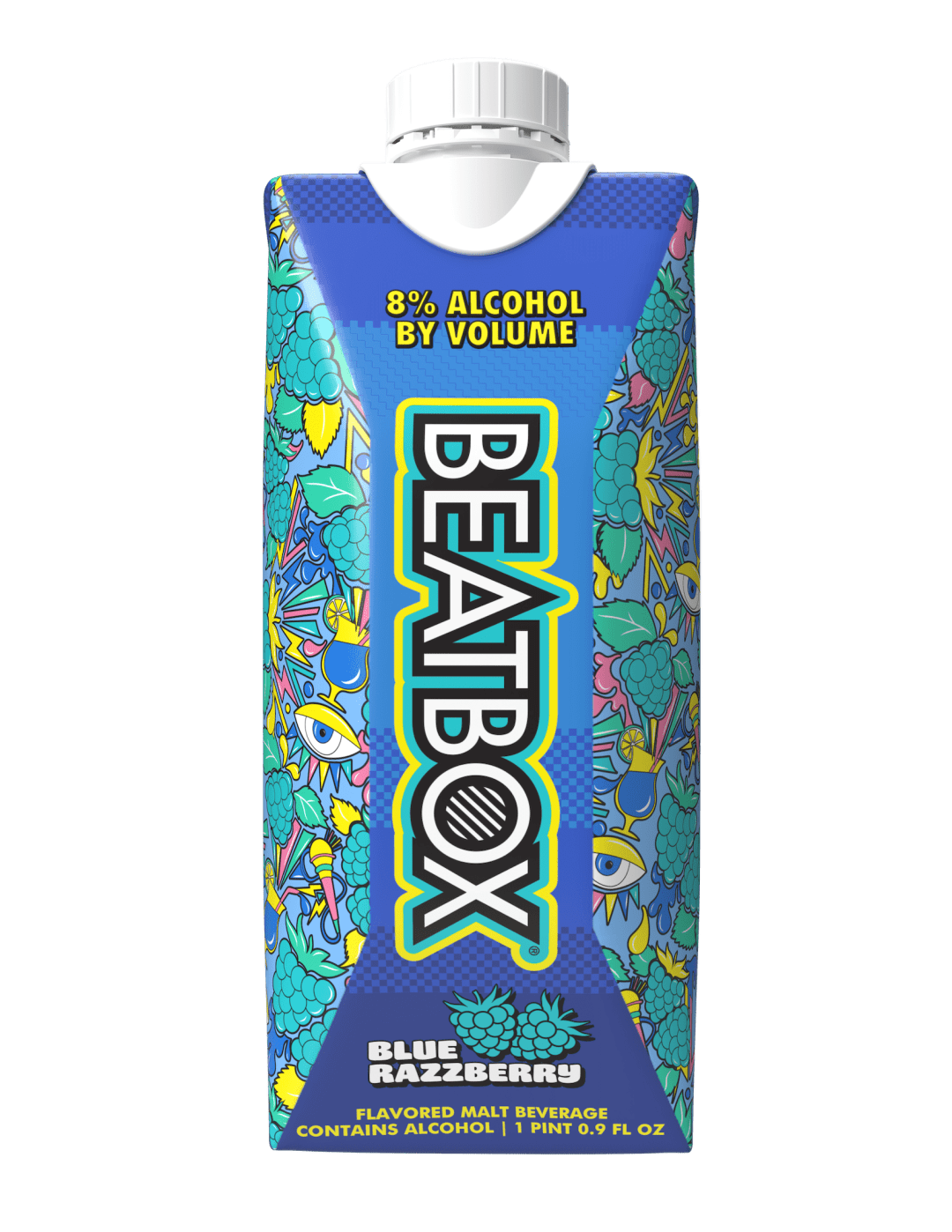 BeatBox Beverages Blue Razzberry Malt Party Punch 500ml 8% ABV