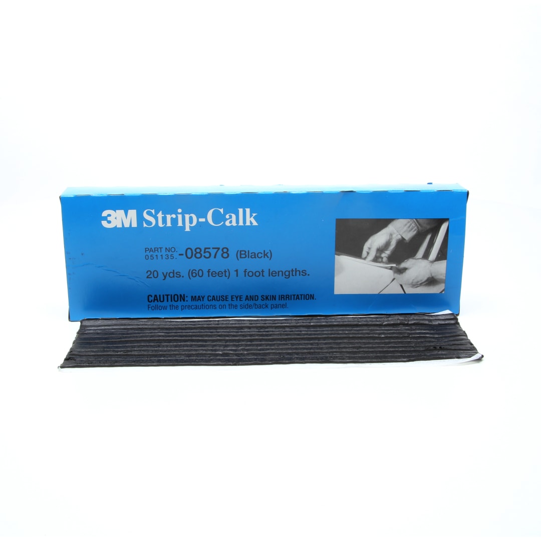3M™ Strip-Caulk, Black, 6 mm x 30.5 cm, 60 Strips, 08578
