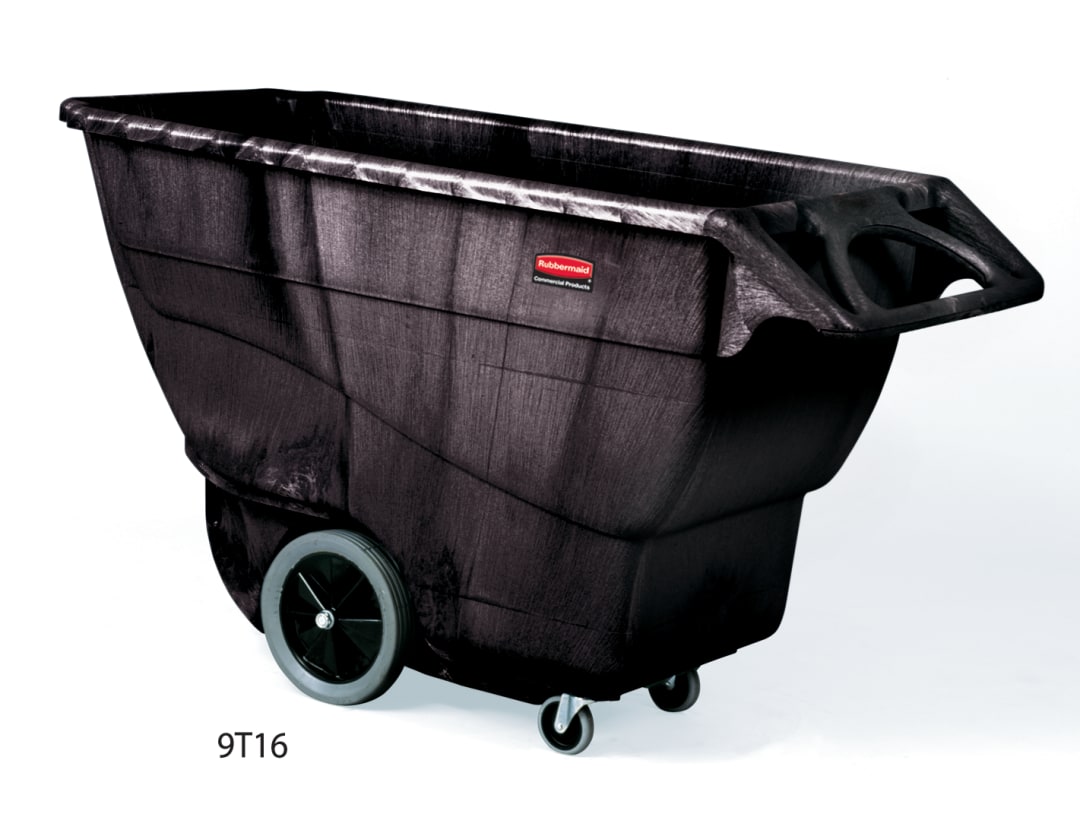 Structural Foam Tilt Truck, Heavy Duty, 1 Cubic Yard, Black