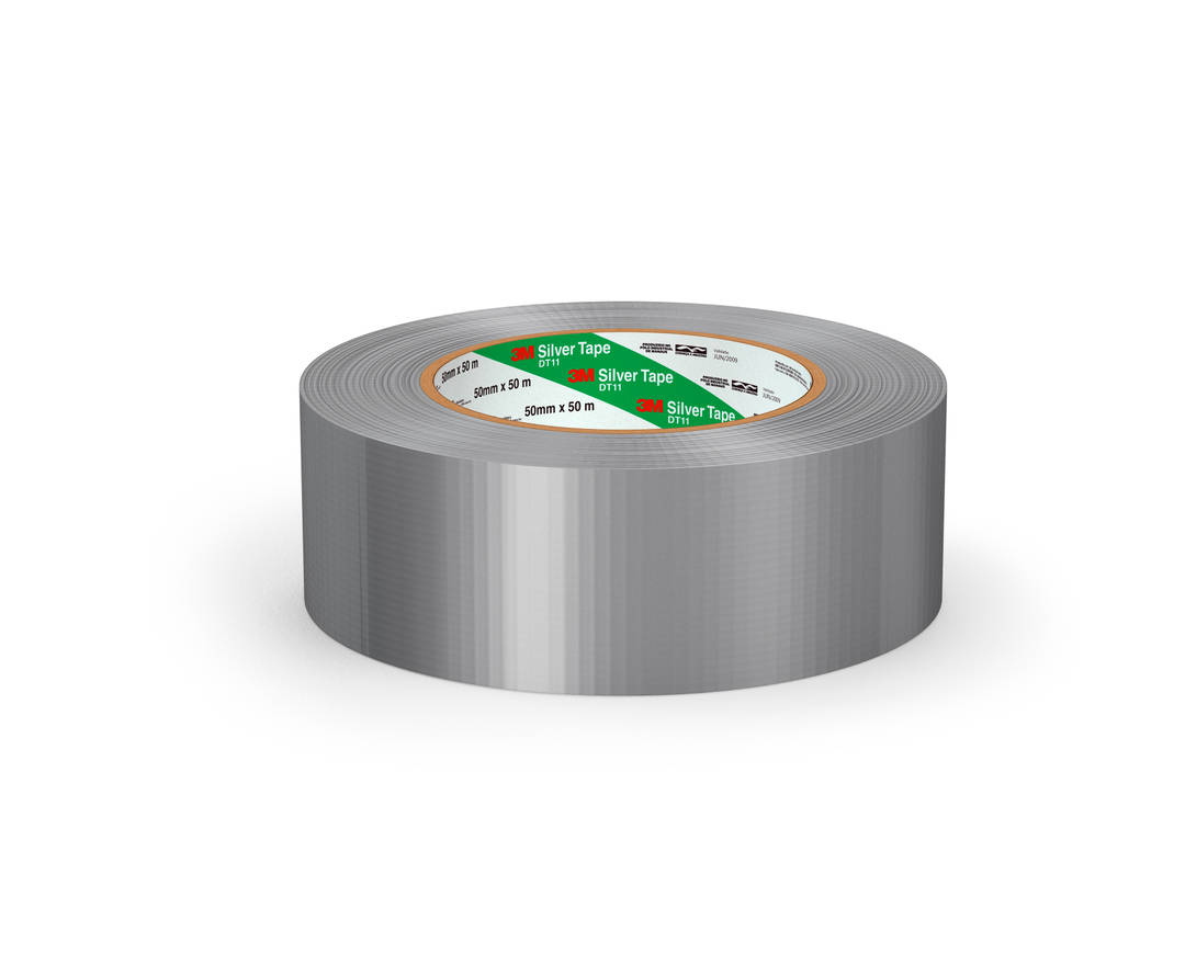 Fita Silver Tape Uso Industrial 3M™ Série Duct Tape DT11, 48 mm x 54,8 m, 24 Rolos