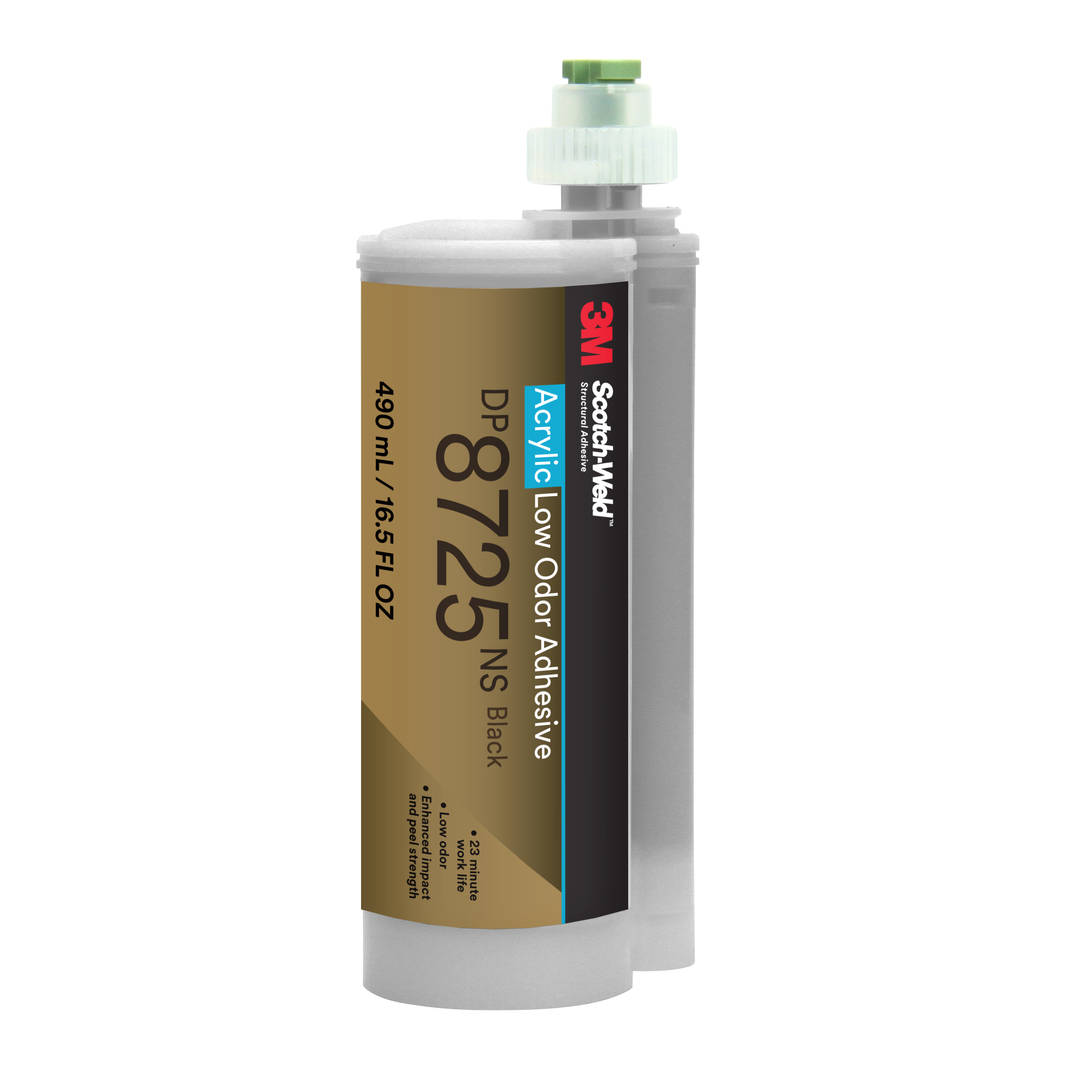3M™ Scotch-Weld™ 2-Komponenten-Konstruktionsklebstoff auf Acrylatbasis DP8725NS, Schwarz, 490 ml
