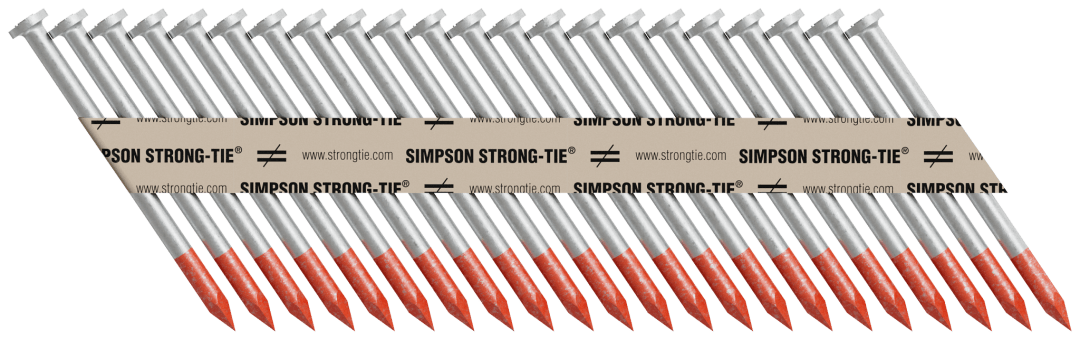 Simpson Strong-Tie N10DHDGPT2500 Strong-Drive® 33° SCN SMOOTH-SHANK CONNECTOR Nail — 2-1/2 in. x .148 in. HDG (2500-Qty)