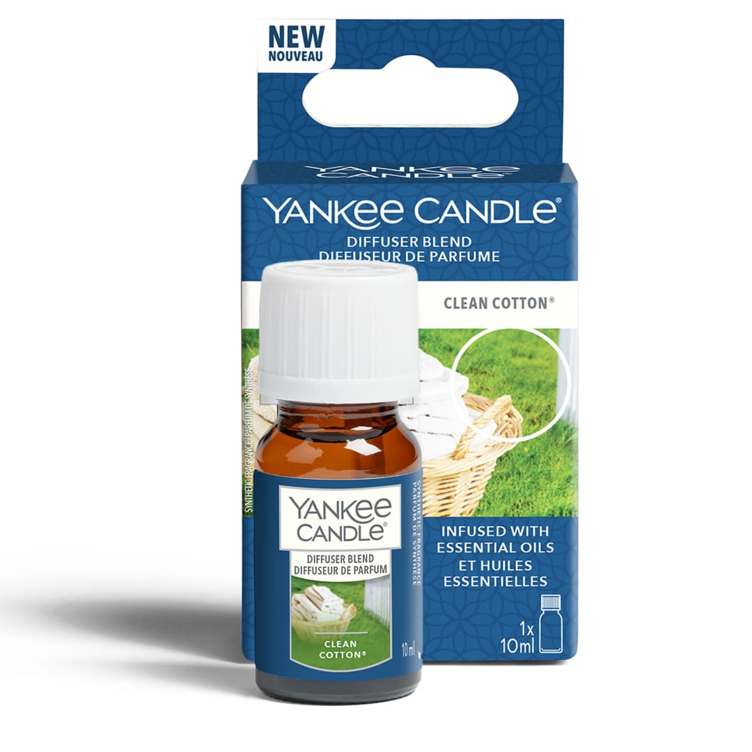 Yankee Candle® Ultrasonic Aroma Diffuser Oil | Clean Cotton Diffuser Refill | 10ml