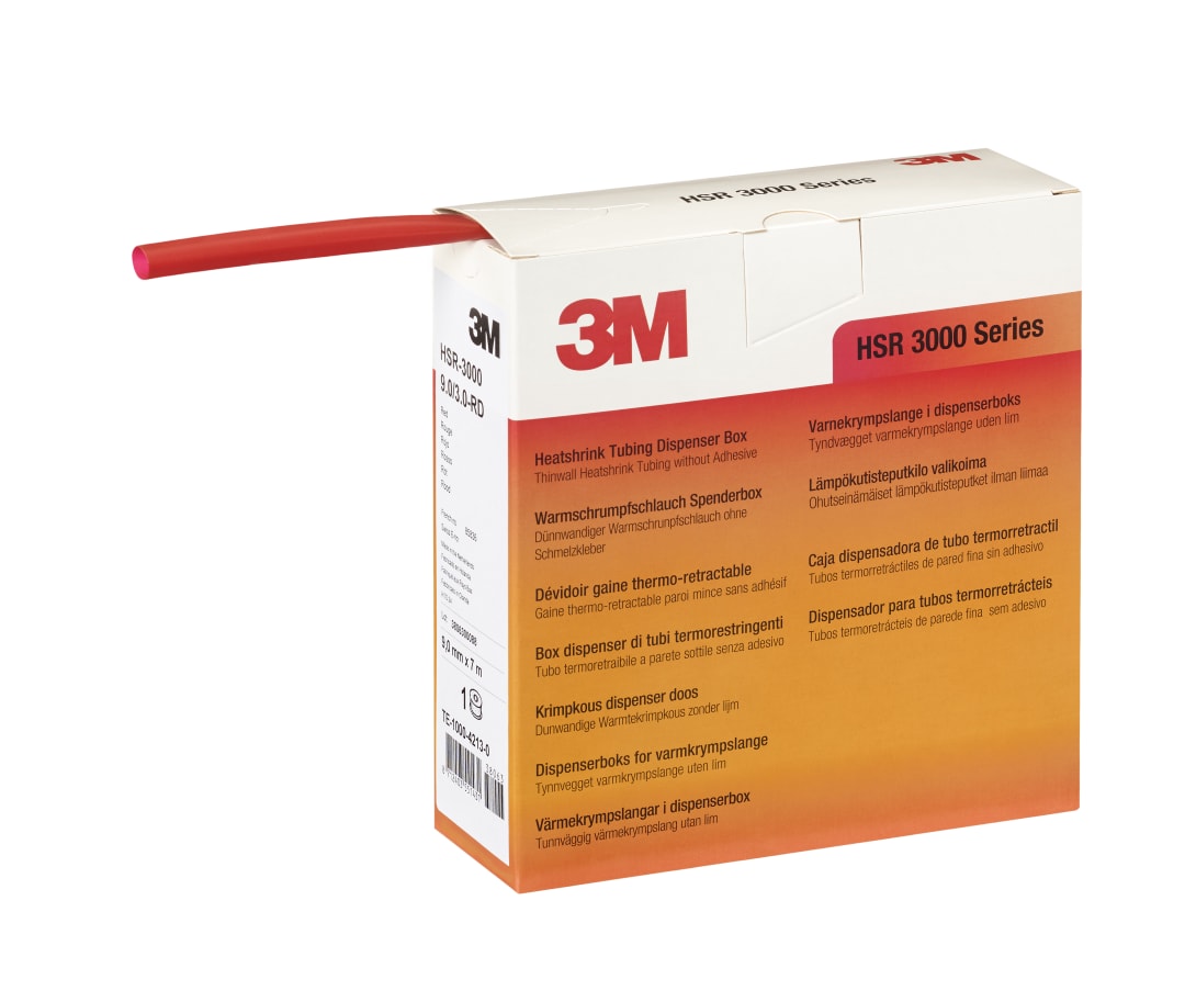 3M™ HSR-3000 Teplom zmršťujúce sa trubice 18,0/6,0 mm, červené, zásobník