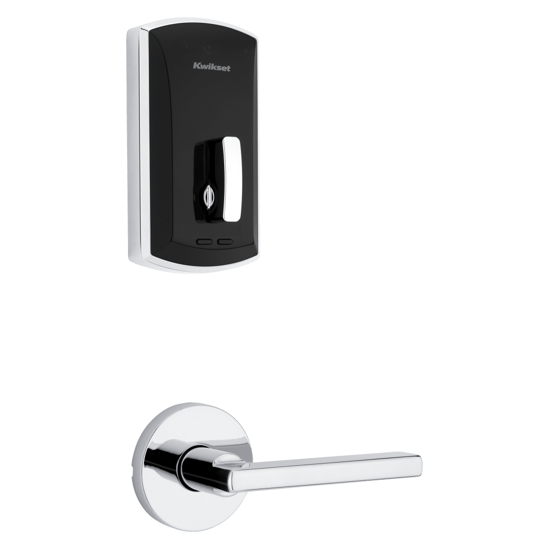 Unite Electronic Smart Interconnect Lock with Halifax Lever in Polished Chrome