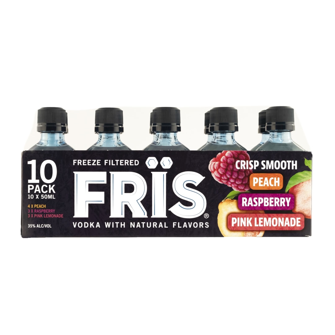 FRÏS Variety Flavored Vodka 10 Pack 50ml 70 Proof