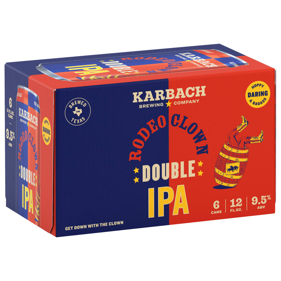 Karbach Rodeo Clown Double IPA, 12oz. Can 6 Pack