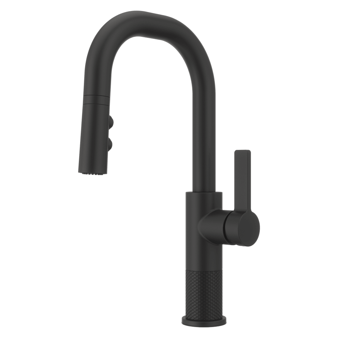 Montay 1-Handle Pull-Down Bar/Prep Faucet in Matte Black