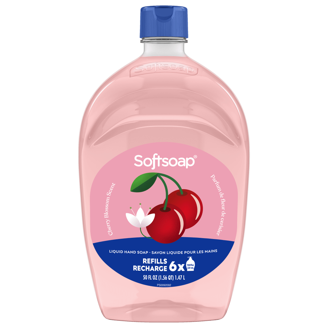 Savon liquide pour les mains en édition limitée Softsoap, Parfum de fleur de cerisier, recharge de 1,47 L