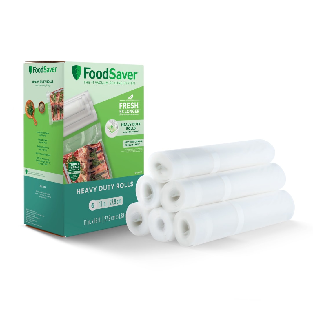 FoodSaver® 11" x 16' Heavy-Duty Vacuum Seal Roll, 6 Pack