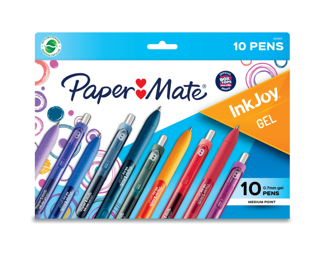 Paper Mate® InkJoy® Gel Pens, Medium Point (0.7mm), Assorted, Retractable, 10 Count
