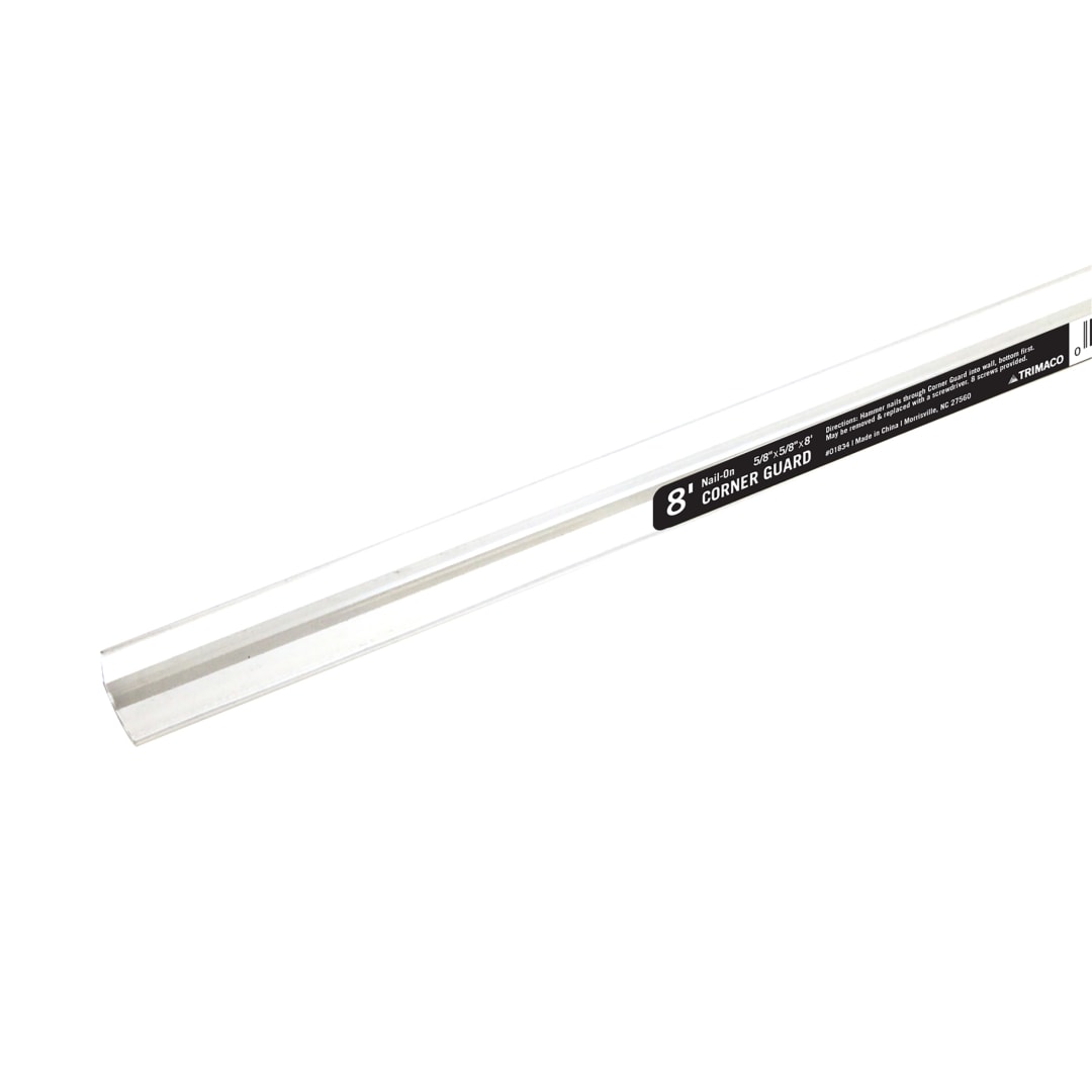 Corner Guard, Nail-On, Clear, 5/8"x5/8"x8'