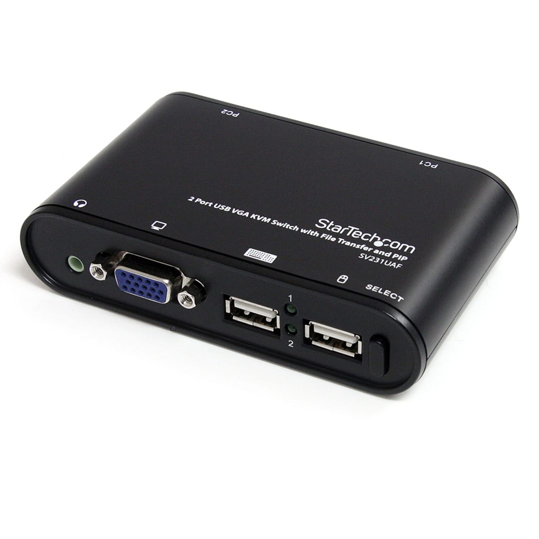2 Port VGA KVM with File Transfer/Copy and Paste