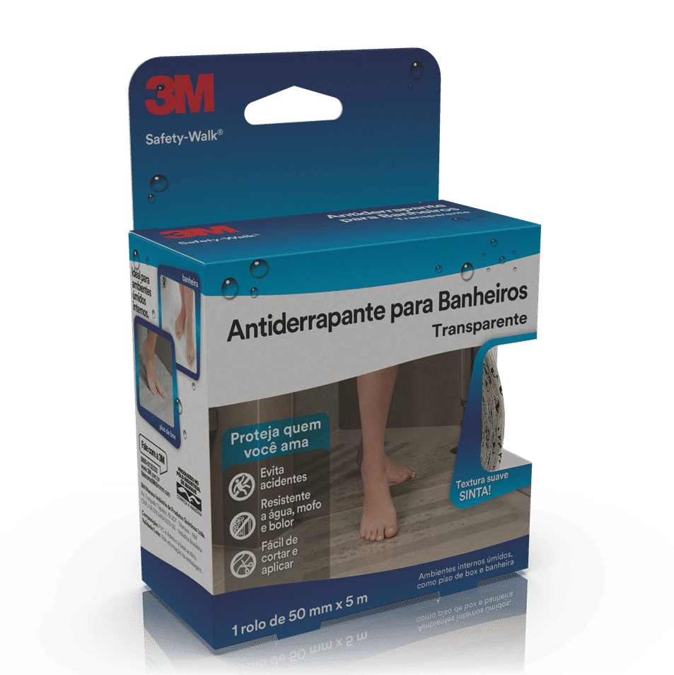 Fita Antiderrapante para Banheiros 3M™ Safety-Walk®, Transparente, 50 mm x 5 m