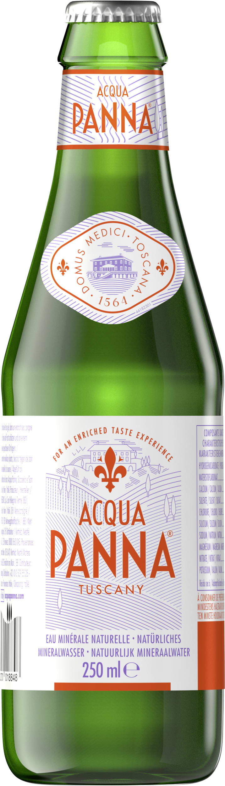 ACQUA PANNA natürliches Mineralwasser Mehrweg Glas 0,25L