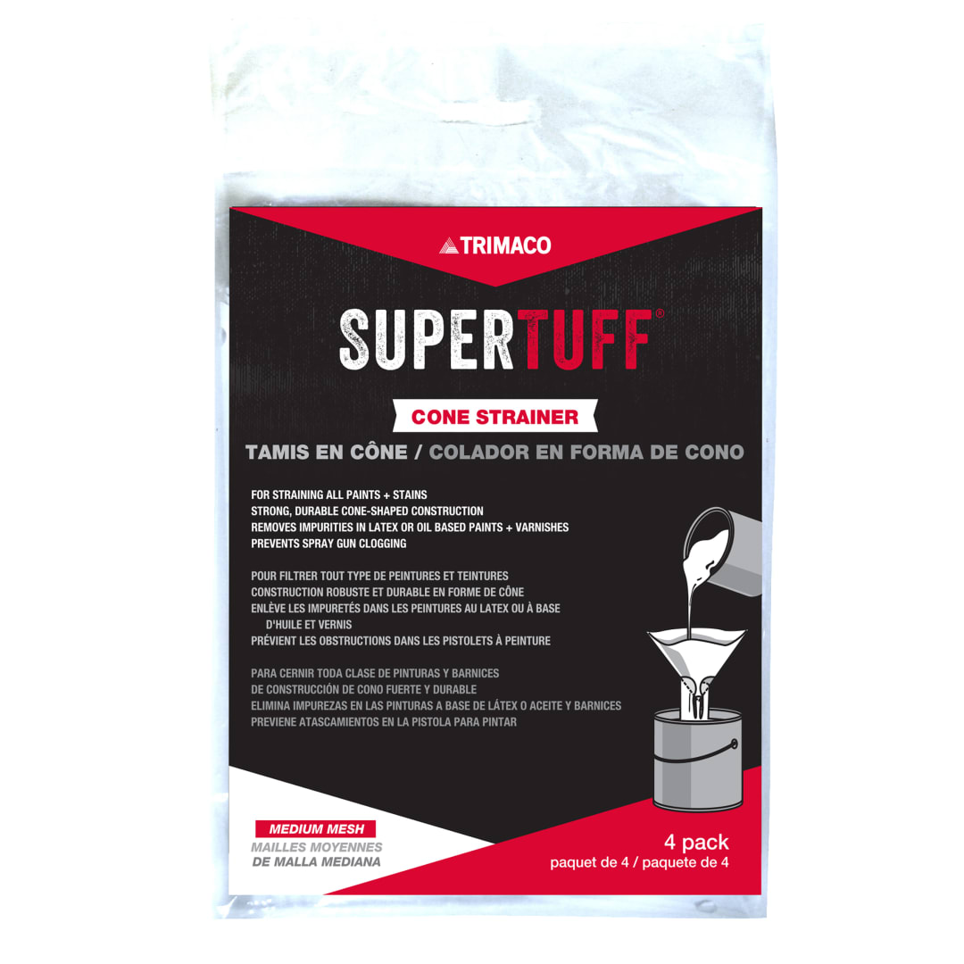 SuperTuff® Cone Strainer, Medium Mesh, 4pk