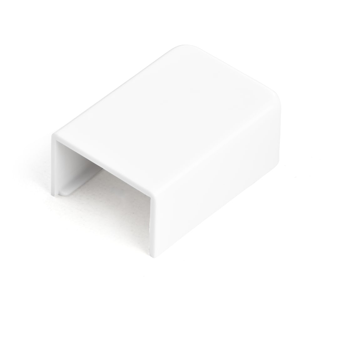 Wall Cable Raceway with Adhesive Tape - 19x11mm - End Piece