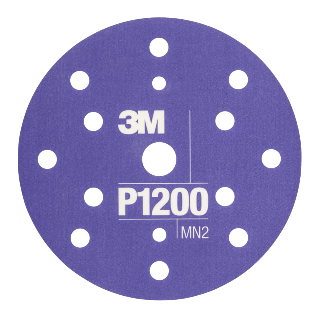 3M™ Hookit™ Esnek Disk Zımpara 270J, 150 mm, 15 Delikli, P1200, 34422