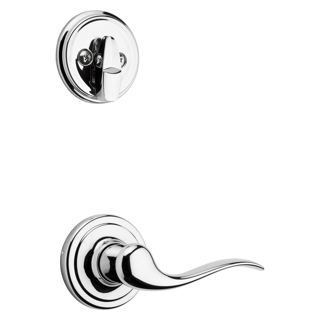 966 Single Cylinder Interior Pack w/ Left-Handed Tustin Lever Handlesets in Polished Chrome