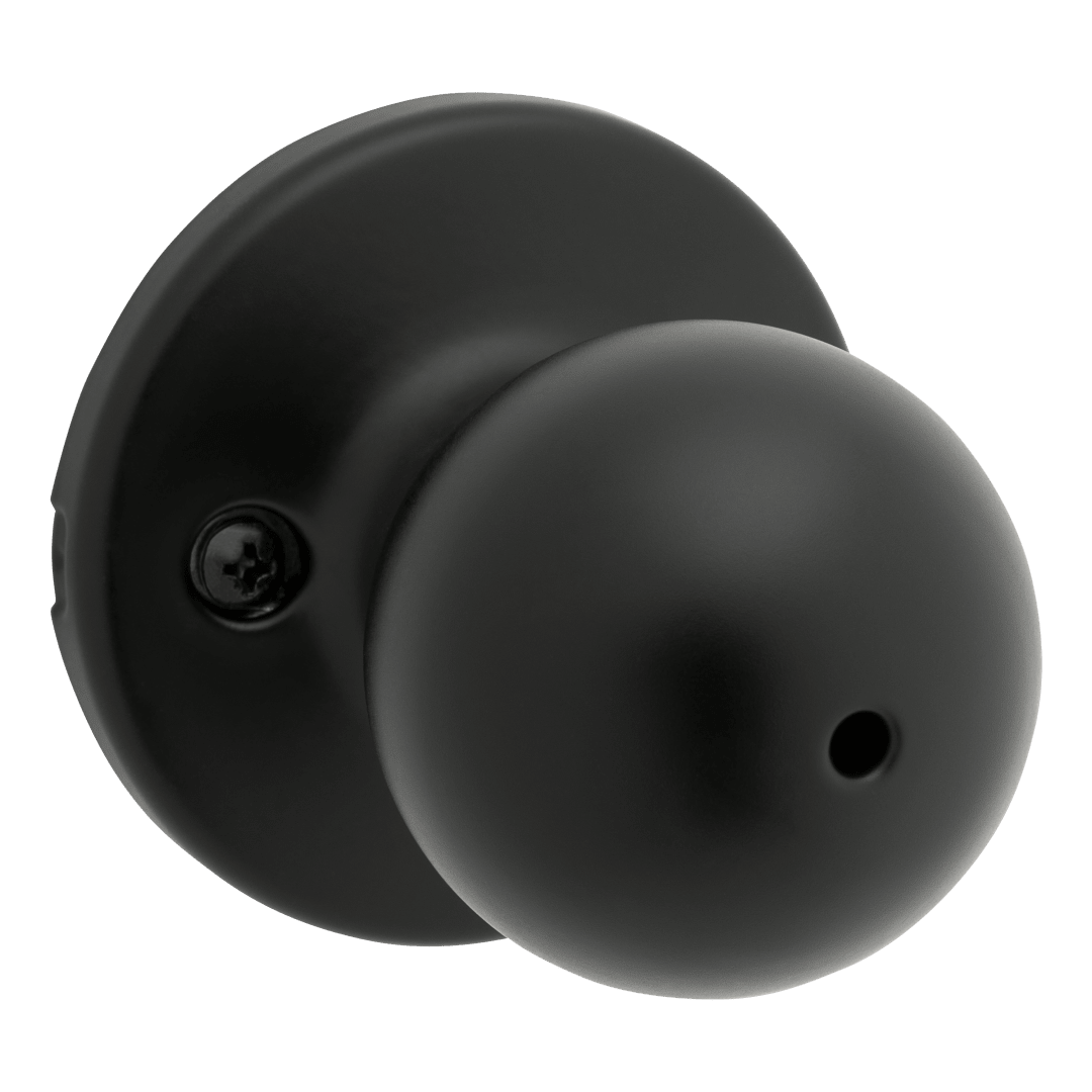 Polo Bed/Bath Door Knob in Matte Black