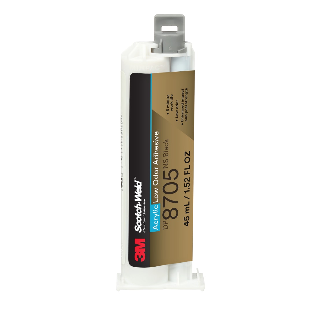 3M™ Scotch-Weld™ Az Kokulu Akrilik Yapıştırıcı DP8705NS, Siyah, 45 ml Duo-Pak