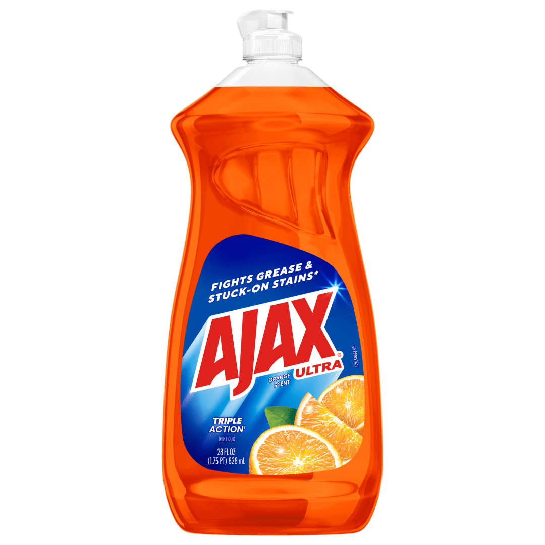 Ajax Ultra Liquid Dish Soap Orange Scent, Triple Action, 28 oz Bottle