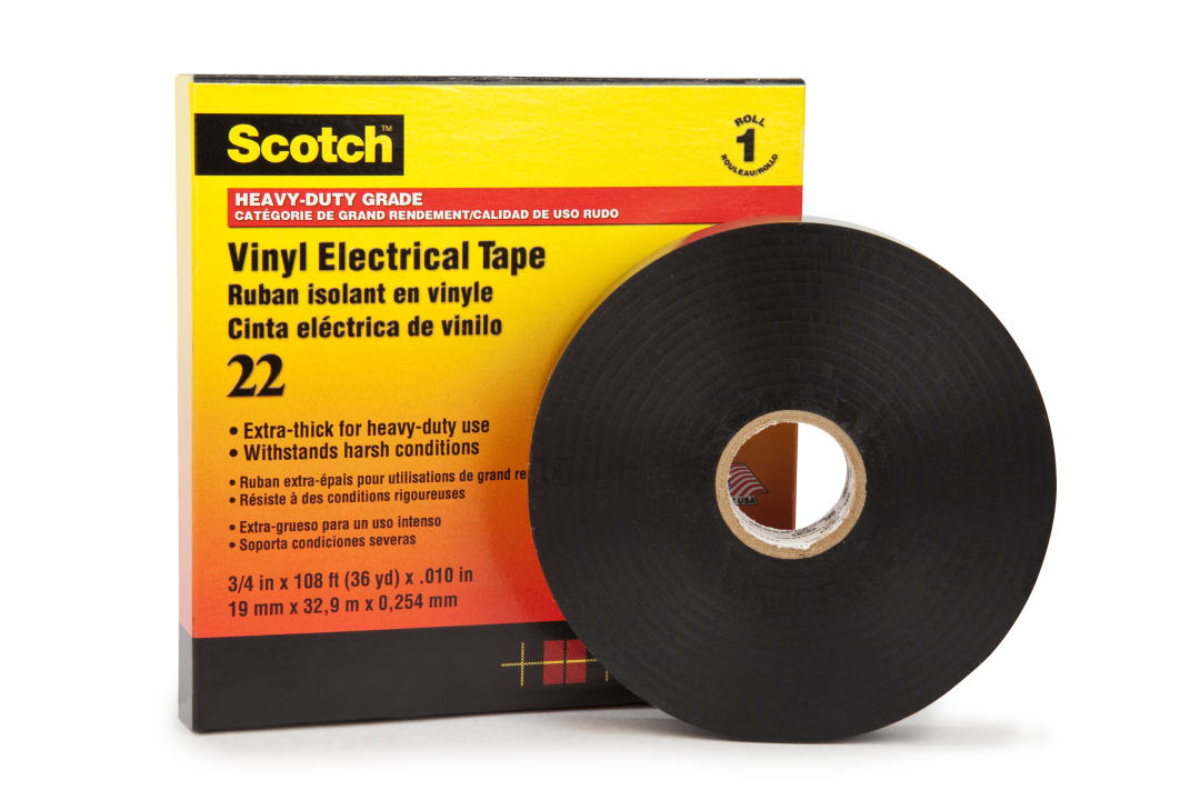 Scotch® 22 Ağır İşlere Uygun Vinil Elektrik Bandı - 19 mm x 33 M