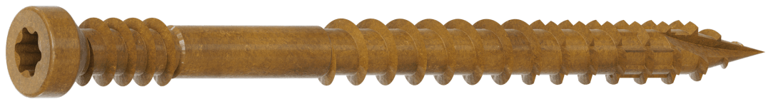 Simpson Strong-Tie FT07200MB Finish Trim Screw — #7 x 2 in. T10, Trim-Head, Quik Guard®, Tan (4000-Qty)