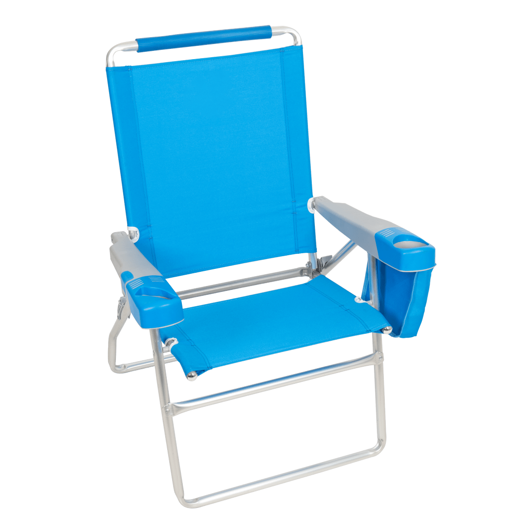 17" Beach Chair W/ Molded Arms & Cooler Pouch