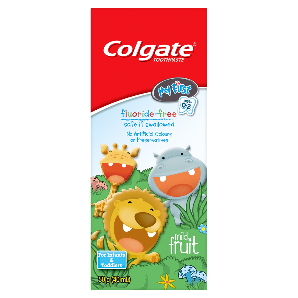 Colgate My First Infant and Toddler Training Toothpaste, Fluoride Free, Mild Fruit Flavour, 40 mL