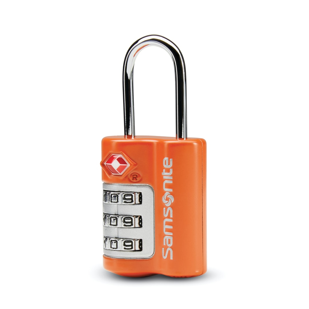 Lock & Security Acc 3 Dial Combo Lock T - Orange Tiger