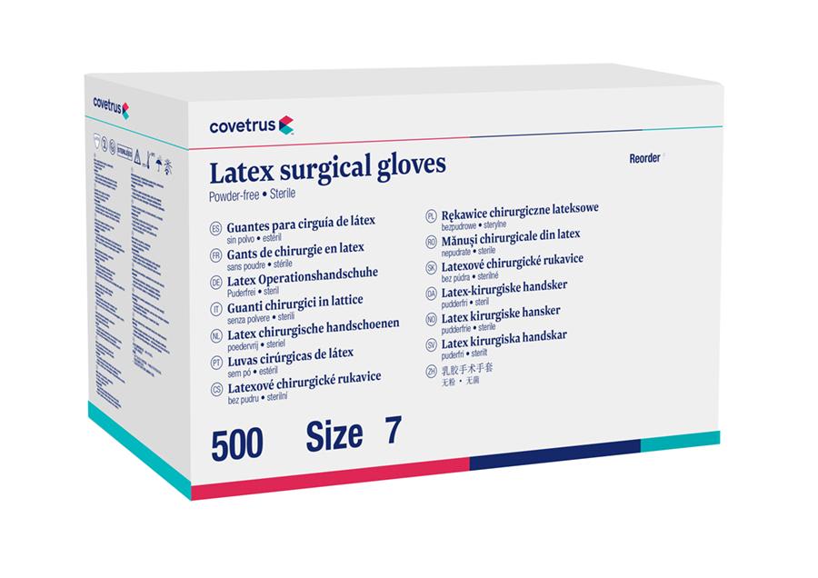 Covetrus Powder-Free Latex Surgical Glove, White, Size 7, Sterile