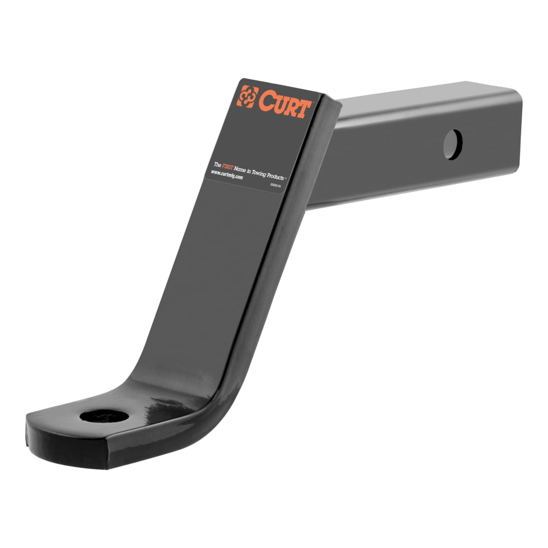 CURT Class 3 Trailer Hitch Ball Mount, Imported, Fits 2-Inch Receiver, 7,500 lbs, 1-Inch Hole, 6-Inch Drop #45870
