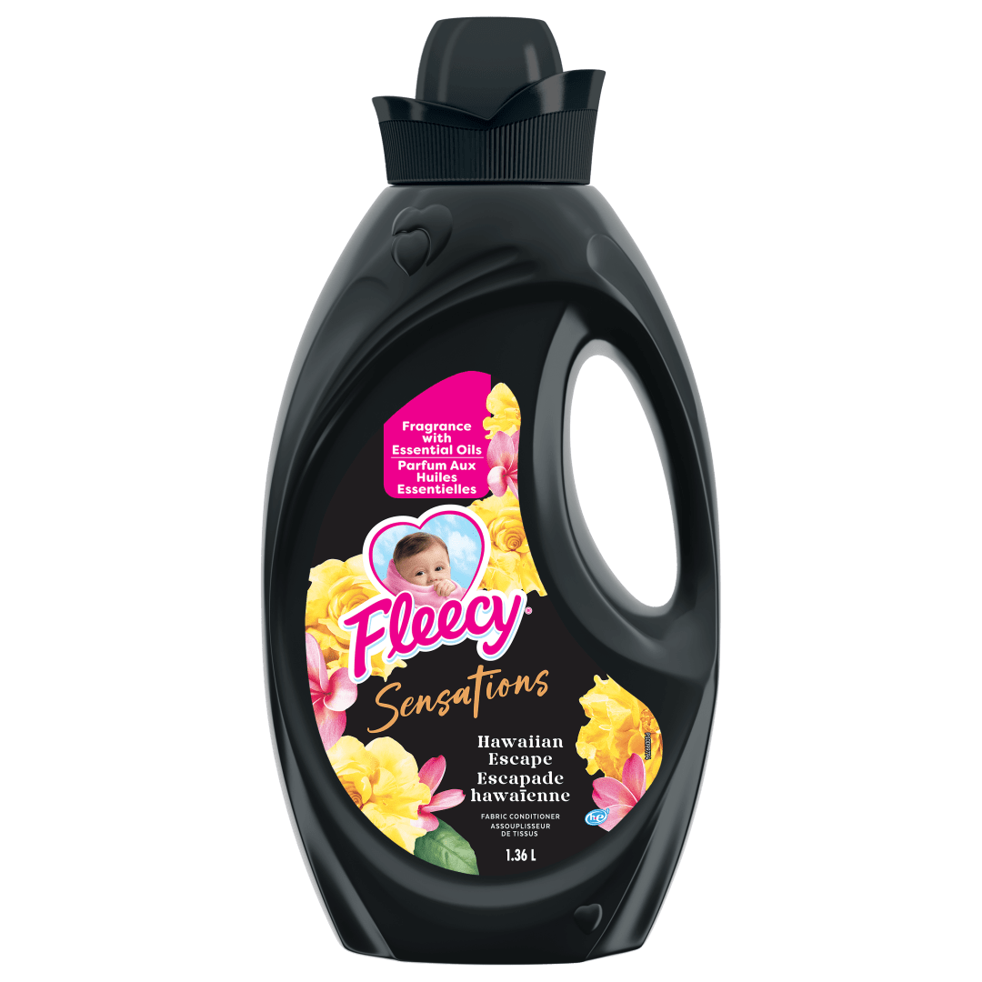 Fleecy Liquid Fabric Softener Sensations Hawaiian Escape, 39 Loads, 1.36L