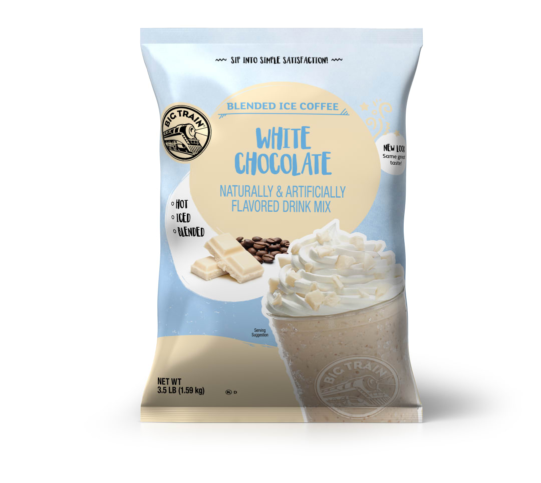 Big Train White Chocolate Latte Blended Ice Coffee Powdered Drink Mix, 5 x 3.5 lb