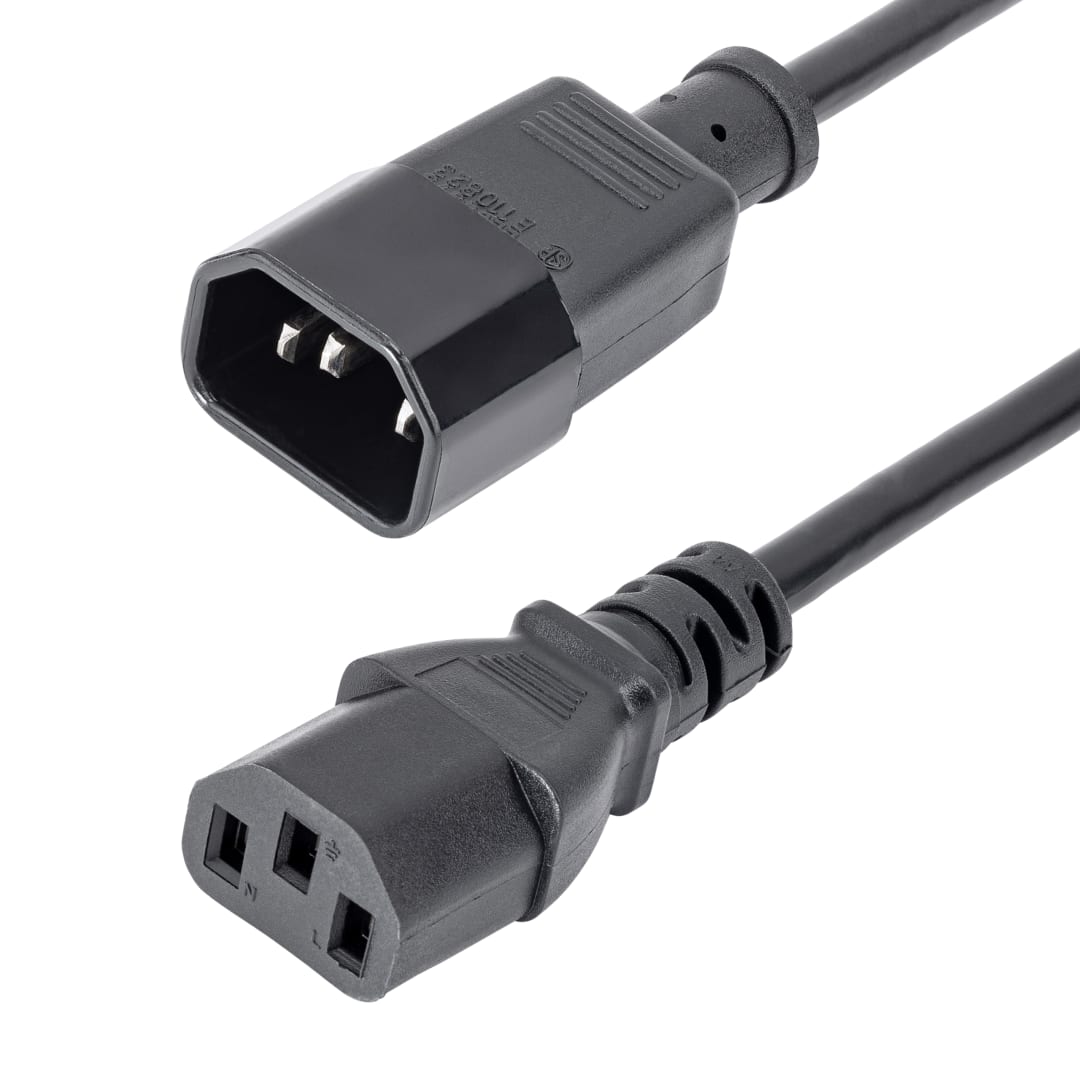 1m C14 to C13 UPS IEC Lead Extension Power Cord