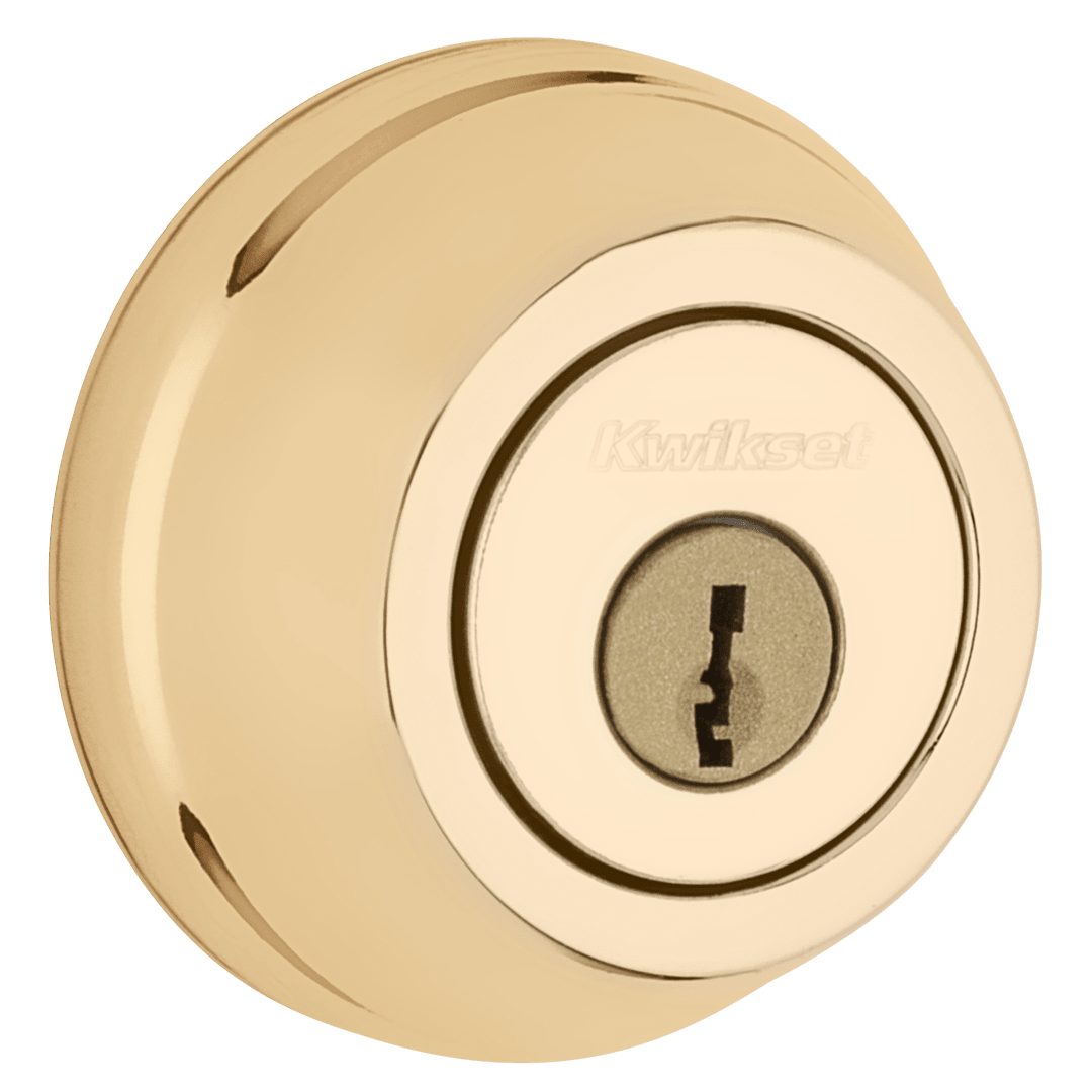 780 Deadbolt, Keyed One Side, in Polished Brass