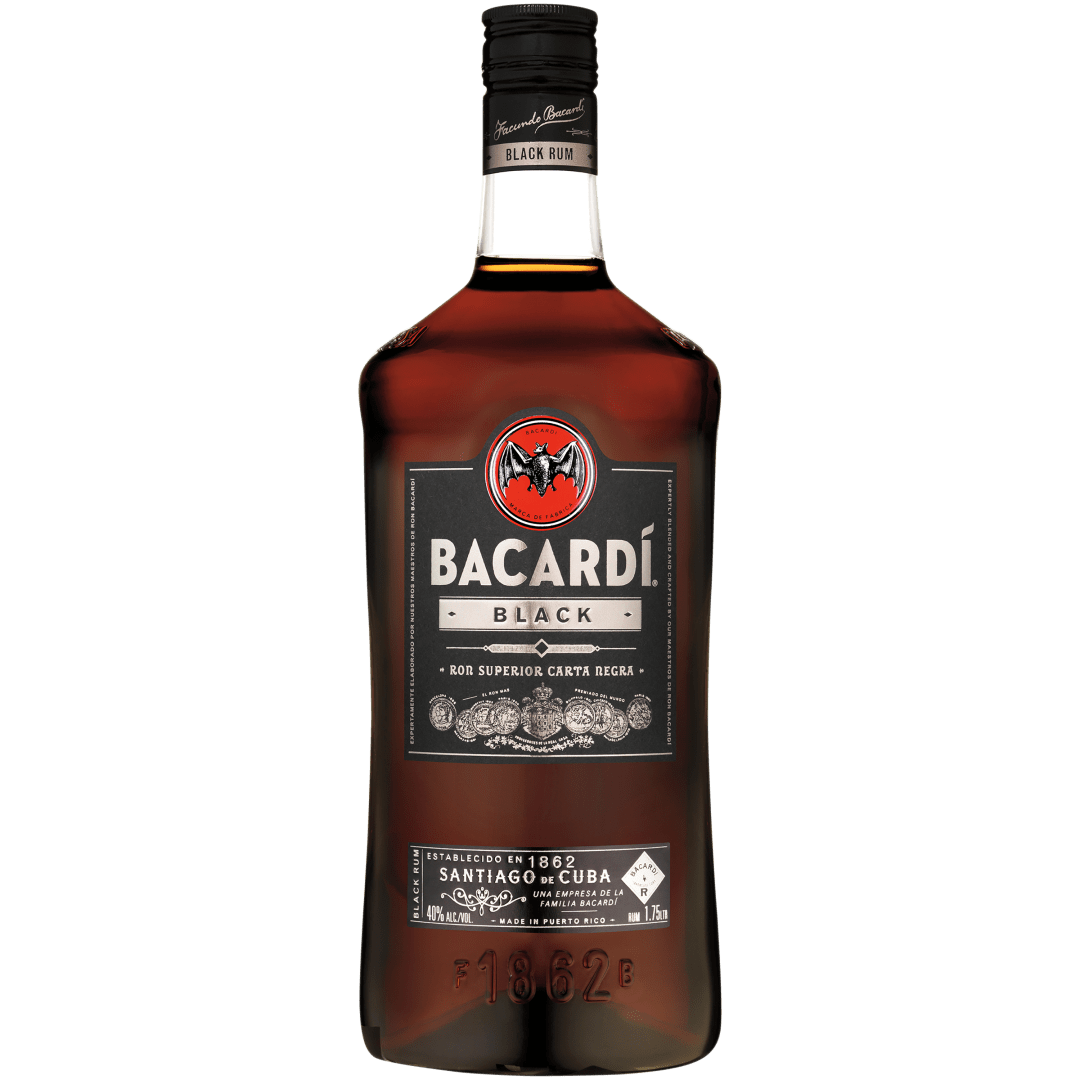 Bacardi Black Rum, Gluten Free 40% 1.75L