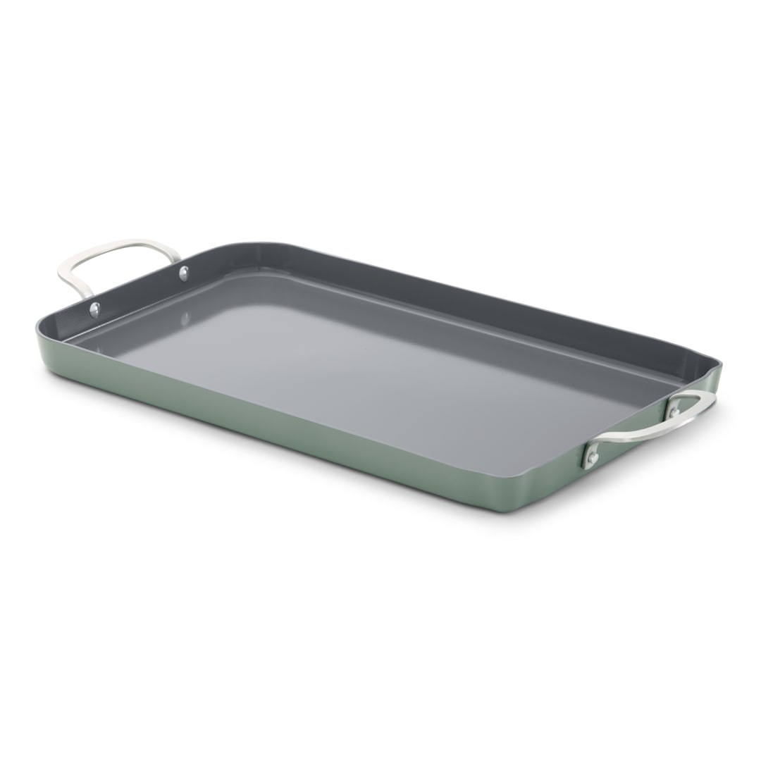 Calphalon® Ceramic Nonstick Double Stovetop Griddle, Silver Ash