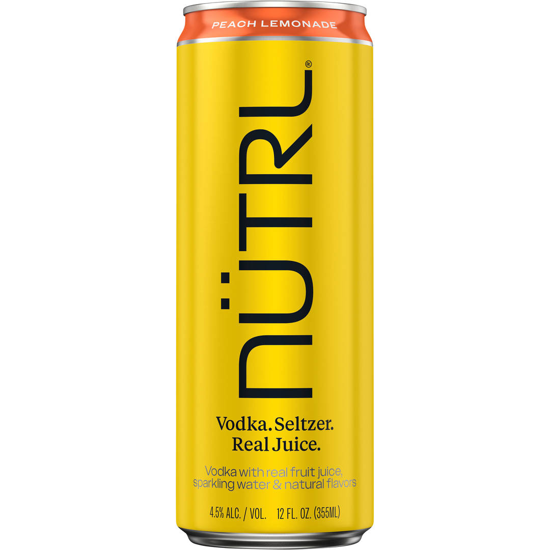 Nutrl Peach Lemonade Vodka Seltzer 12 fl oz Can