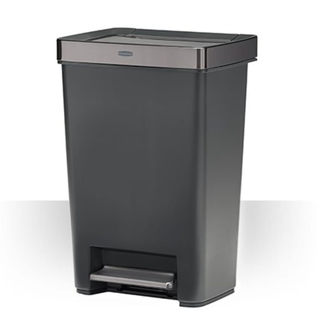 Rubbermaid® Premier® Series III 12.4G Step-On Trash Can with Stainless Steel Rim