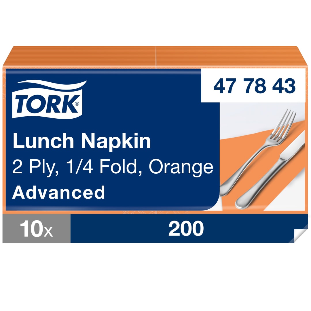 Tork Orange Lunch Napkin