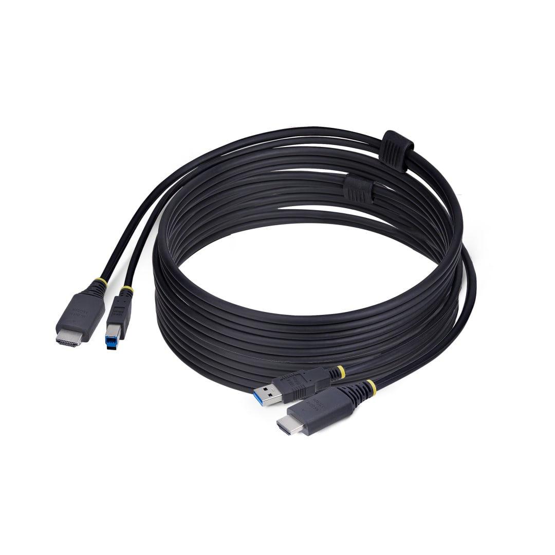 HDMI KVM Cable, 2-in-1 HDMI and USB 10 ft