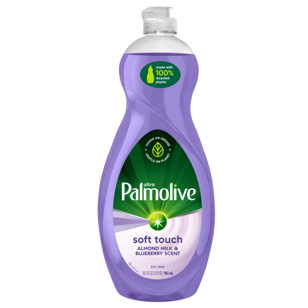 Palmolive Ultra Dishwashing Liquid Dish Soap, Soft Touch Almond Milk & Blueberry Scent - 32.5 Fluid Ounce
